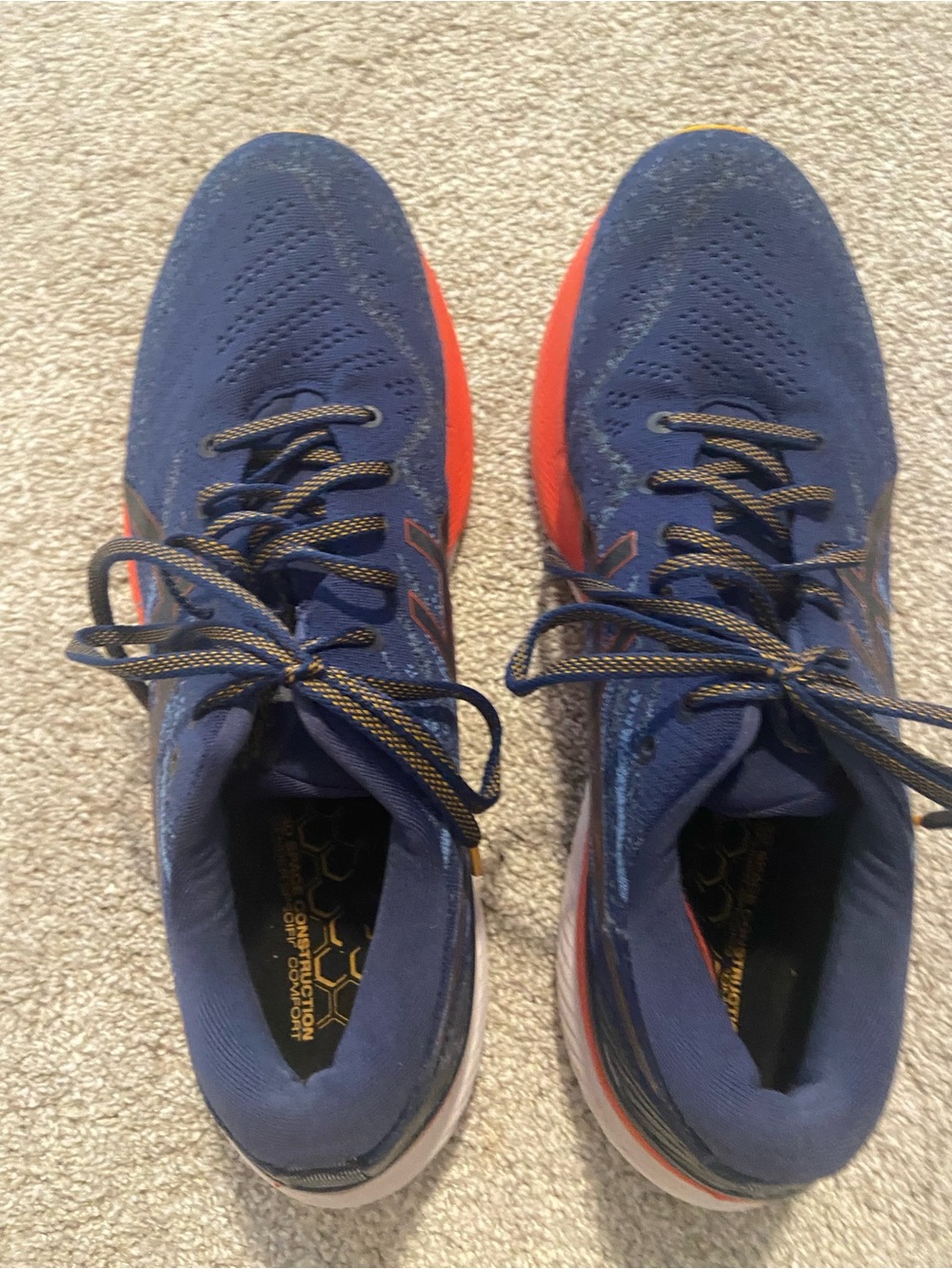 Asics Navy and Orange gel Kayano Men's Running Sneakers